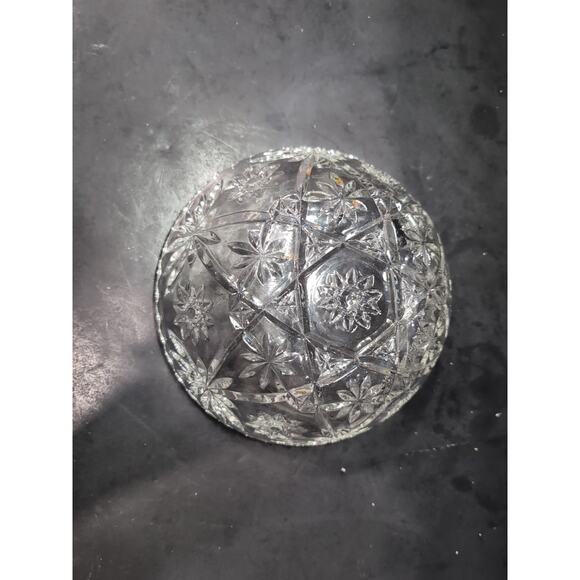 Anchor Hocking Star Glass Bowl‎ Clear Prescut Fruit, Salad, 10.5" Large, Vintage - Picture 3 of 9